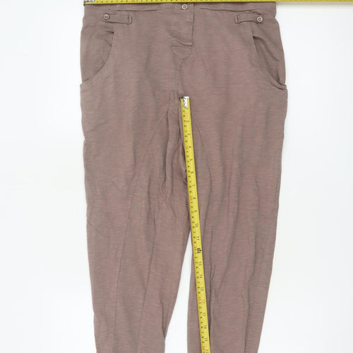 Whistles Women’s Brown Cotton Jogger Style Trousers Size 10
