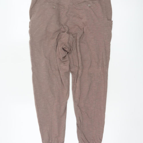 Whistles Women’s Brown Cotton Jogger Style Trousers Size 10