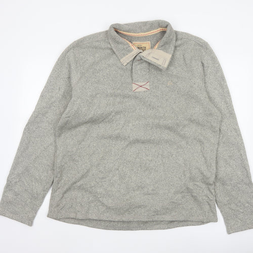 Marks and Spencer North Coast Men's Grey Collared Pullover Jumper L