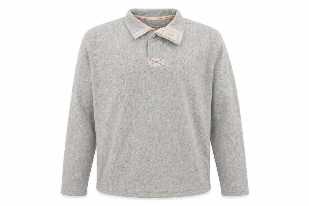 Front view of Marks & Spencer North Coast Men's Grey Collared jumper L