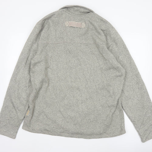 Marks and Spencer North Coast Men's Grey Collared Pullover Jumper L