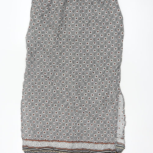 Warehouse Womens Multicoloured Geometric Midi A-Line Skirt Size 10