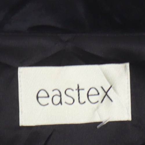 Eastex Womens Black Velvet Wrap Blouse Size 16 Long Sleeve