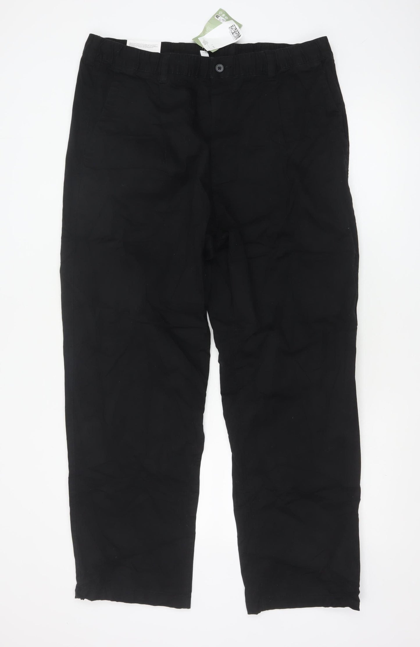 H&M Men’s Black Relaxed Fit Chino Trousers Size L