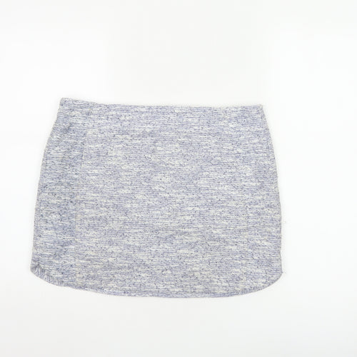 Topshop Women’s Blue Short Pencil Skirt Size 12 Lined Polyester