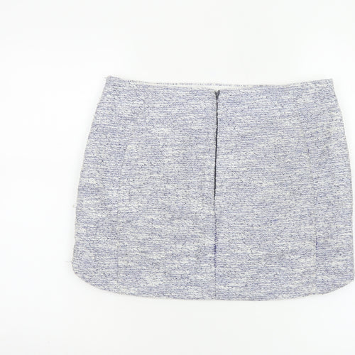 Topshop Women’s Blue Short Pencil Skirt Size 12 Lined Polyester