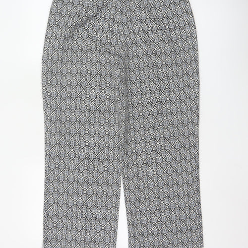 Next Women’s Black Geometric Cropped Trousers Size 12