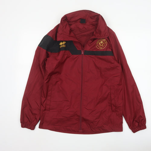 Errea Men's Red Windbreaker Jacket S Sheffield University Sportswear