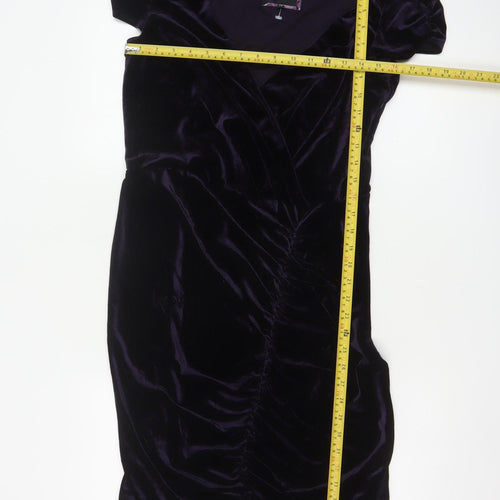 Betty Jackson Black Women’s Purple Velvet Bodycon Dress Size 14