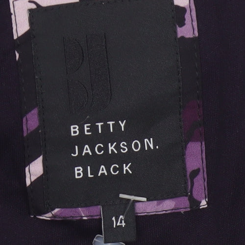 Betty Jackson Black Women’s Purple Velvet Bodycon Dress Size 14