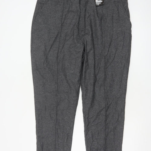 Marks and Spencer Women’s Grey Wool Blend Pleated Trousers Size 20