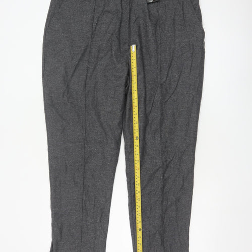 Marks and Spencer Women’s Grey Wool Blend Pleated Trousers Size 20