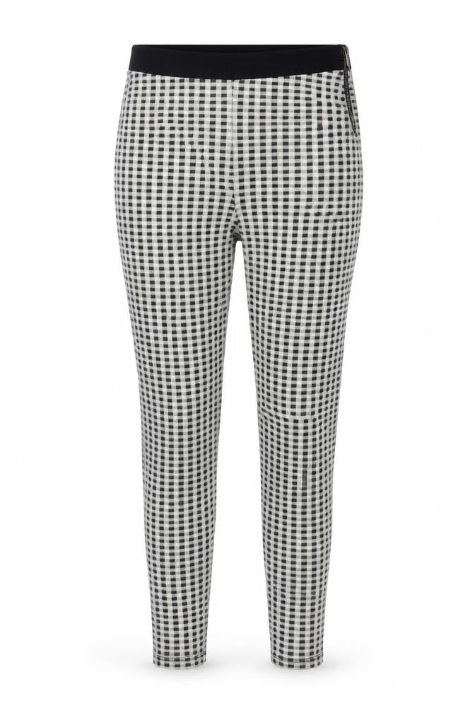 Topshop Women’s Black & White Checked Skinny Trousers Size 8