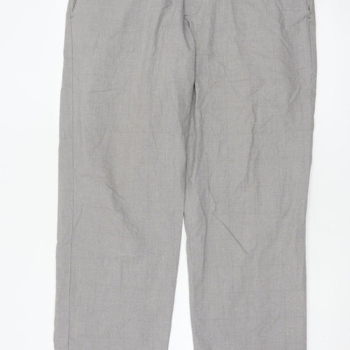 Gap Khakis Men’s Grey Checked Cotton Chino Trousers 36x32