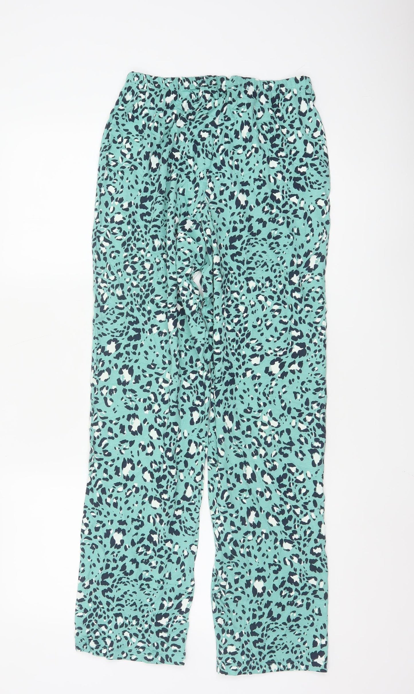 Marks and Spencer Womens Green Animal Print Cropped Trousers Size S