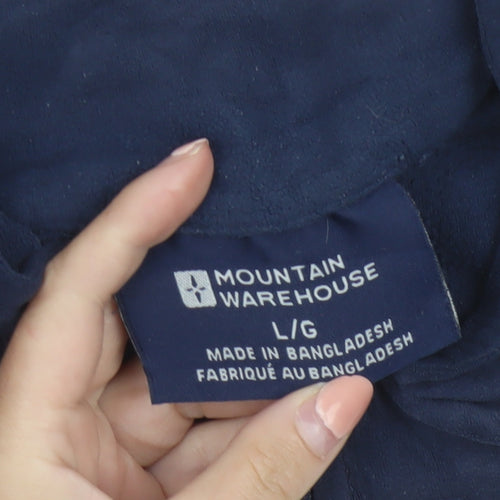 Mountain Warehouse Men Blue Fleece 1/2 Zip Pullover Sweatshirt L