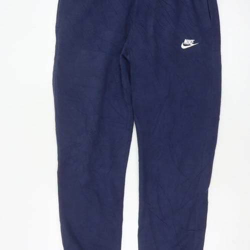 Nike Men's Blue Cotton Jogger Sweatpants M Regular Fit