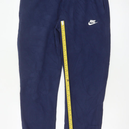 Nike Men's Blue Cotton Jogger Sweatpants M Regular Fit