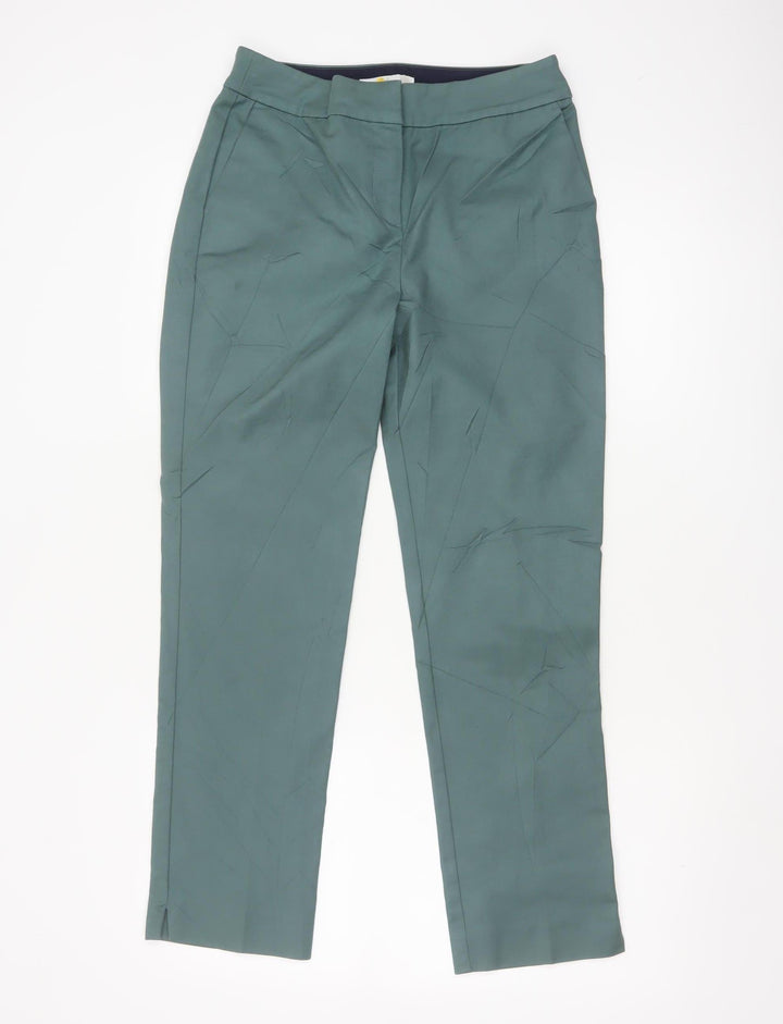 Boden Women's Green Slim Chino Trousers Size 12