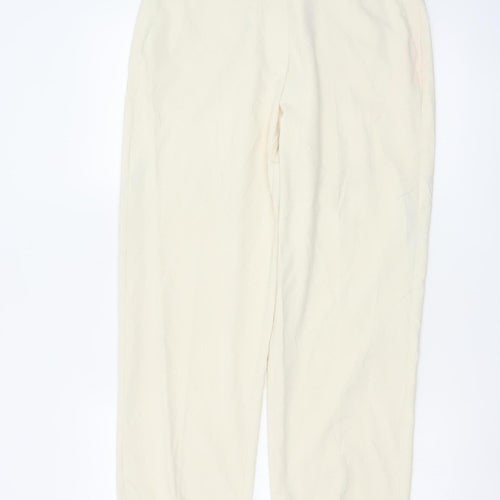 Marks and Spencer Women Ivory Size 12 Short Straight Trousers