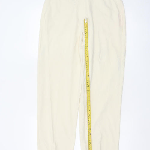 Marks and Spencer Women Ivory Size 12 Short Straight Trousers