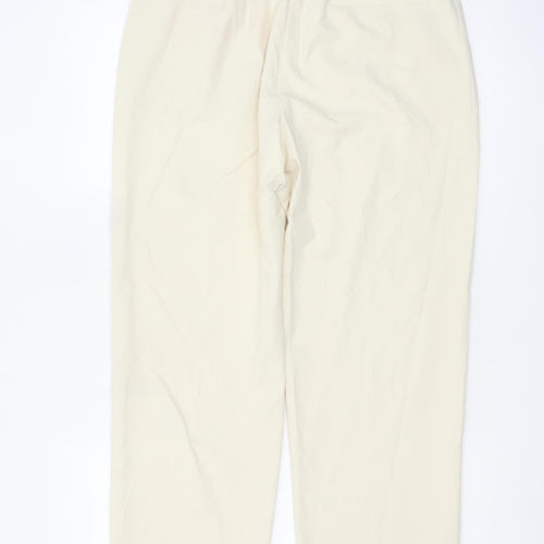 Marks and Spencer Women Ivory Size 12 Short Straight Trousers