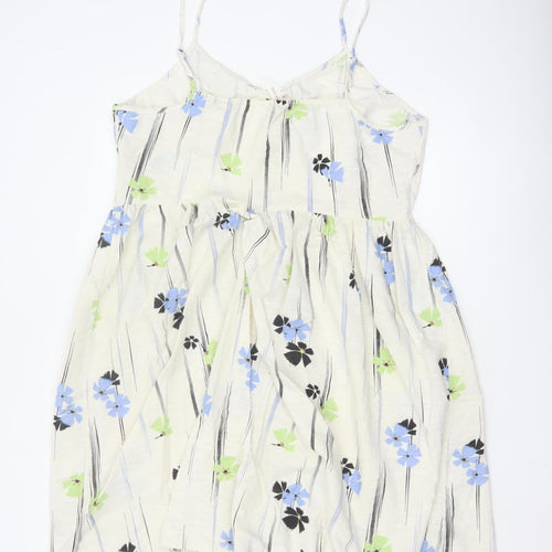 Marks and Spencer Per Una Women’s Ivory Floral A-Line Summer Dress Size 18