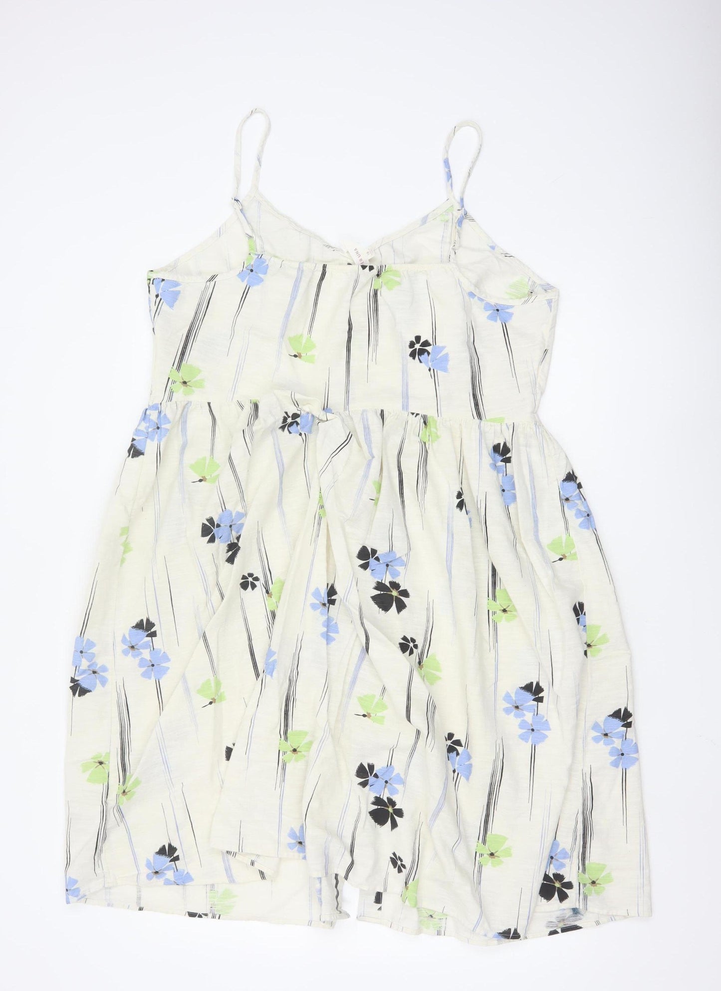 Marks and Spencer Per Una Women’s Ivory Floral A-Line Summer Dress Size 18