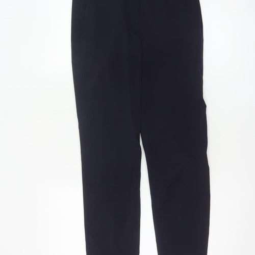Jigsaw Womens Black Wool Blend Slim Tapered Trousers UK 6