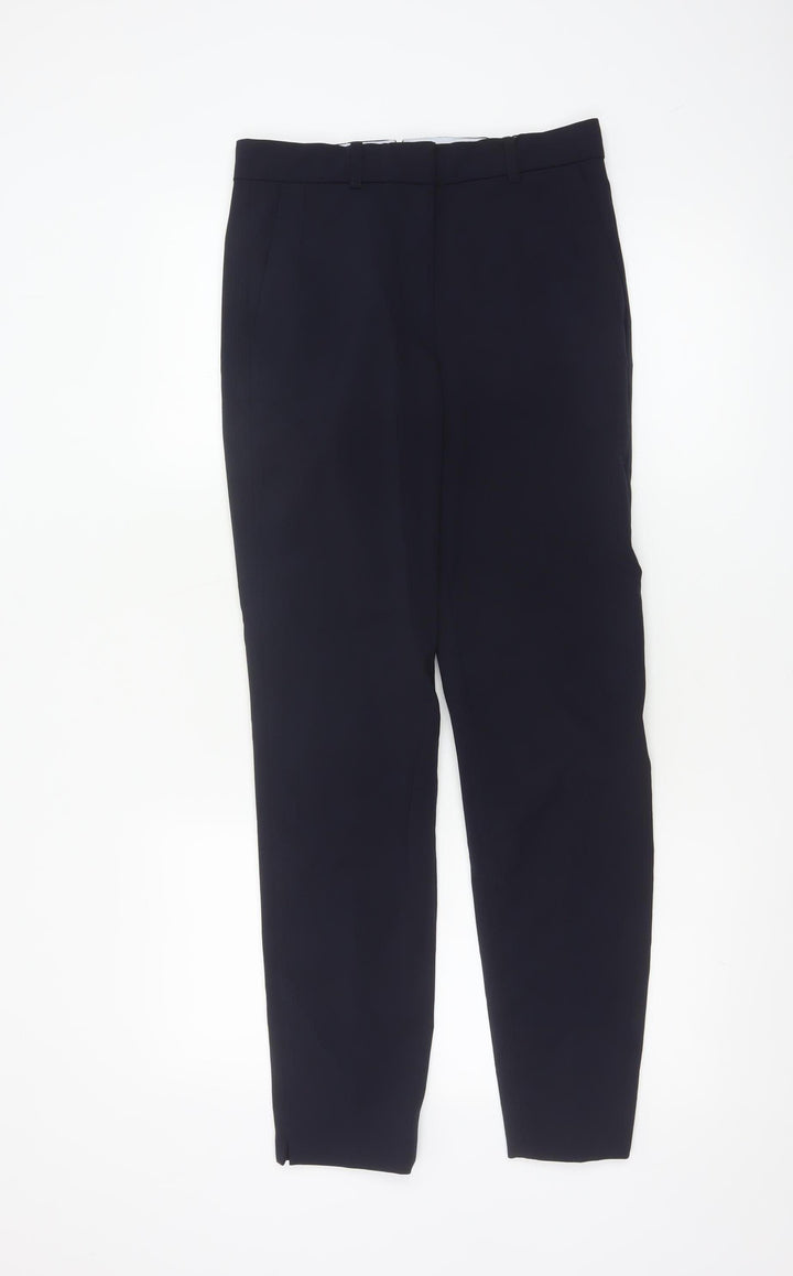 Jigsaw Womens Black Wool Blend Slim Tapered Trousers UK 6