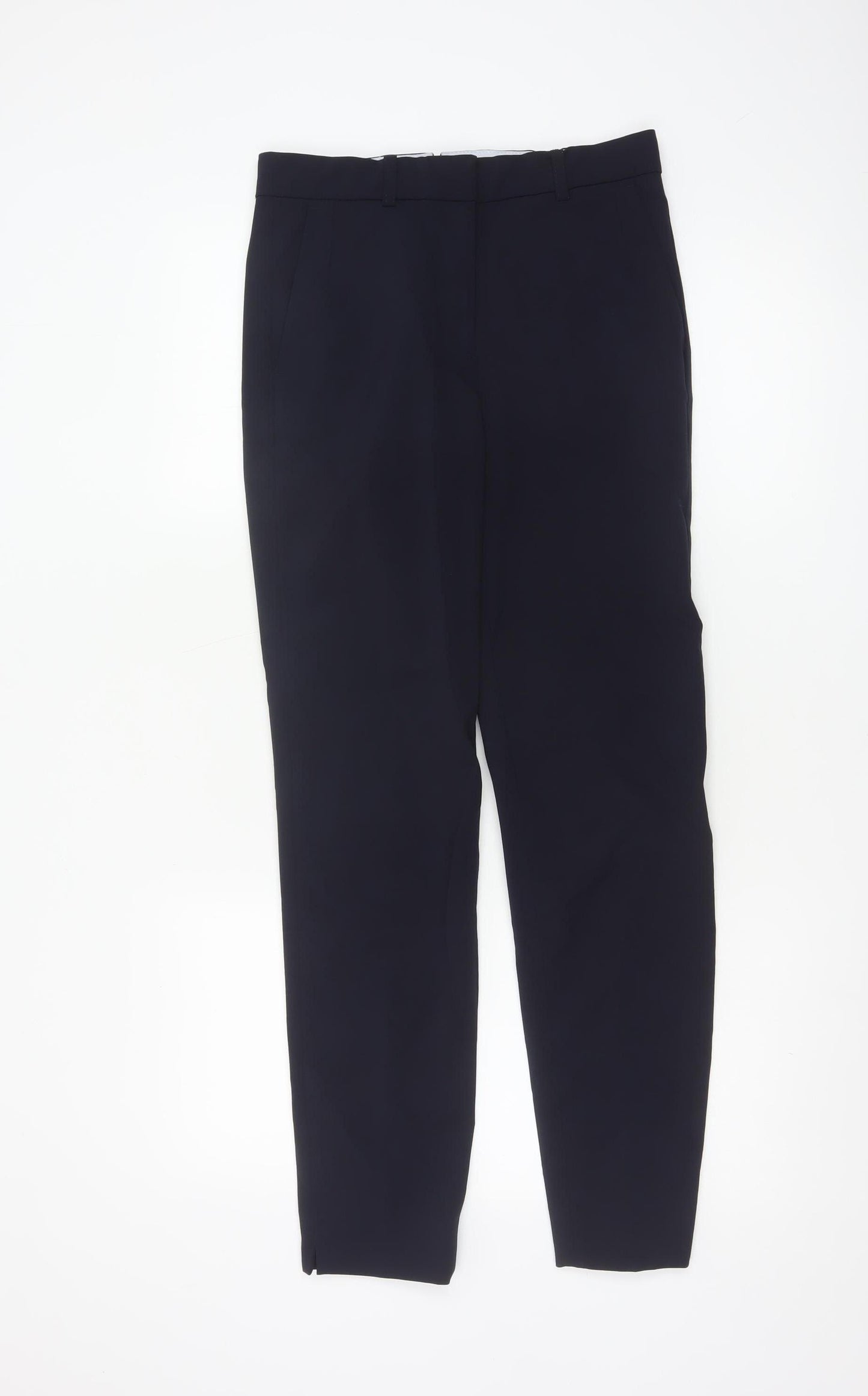 Jigsaw Womens Black Wool Blend Slim Tapered Trousers UK 6
