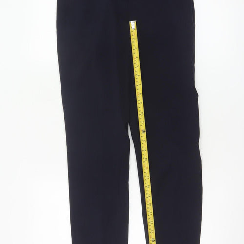 Jigsaw Womens Black Wool Blend Slim Tapered Trousers UK 6