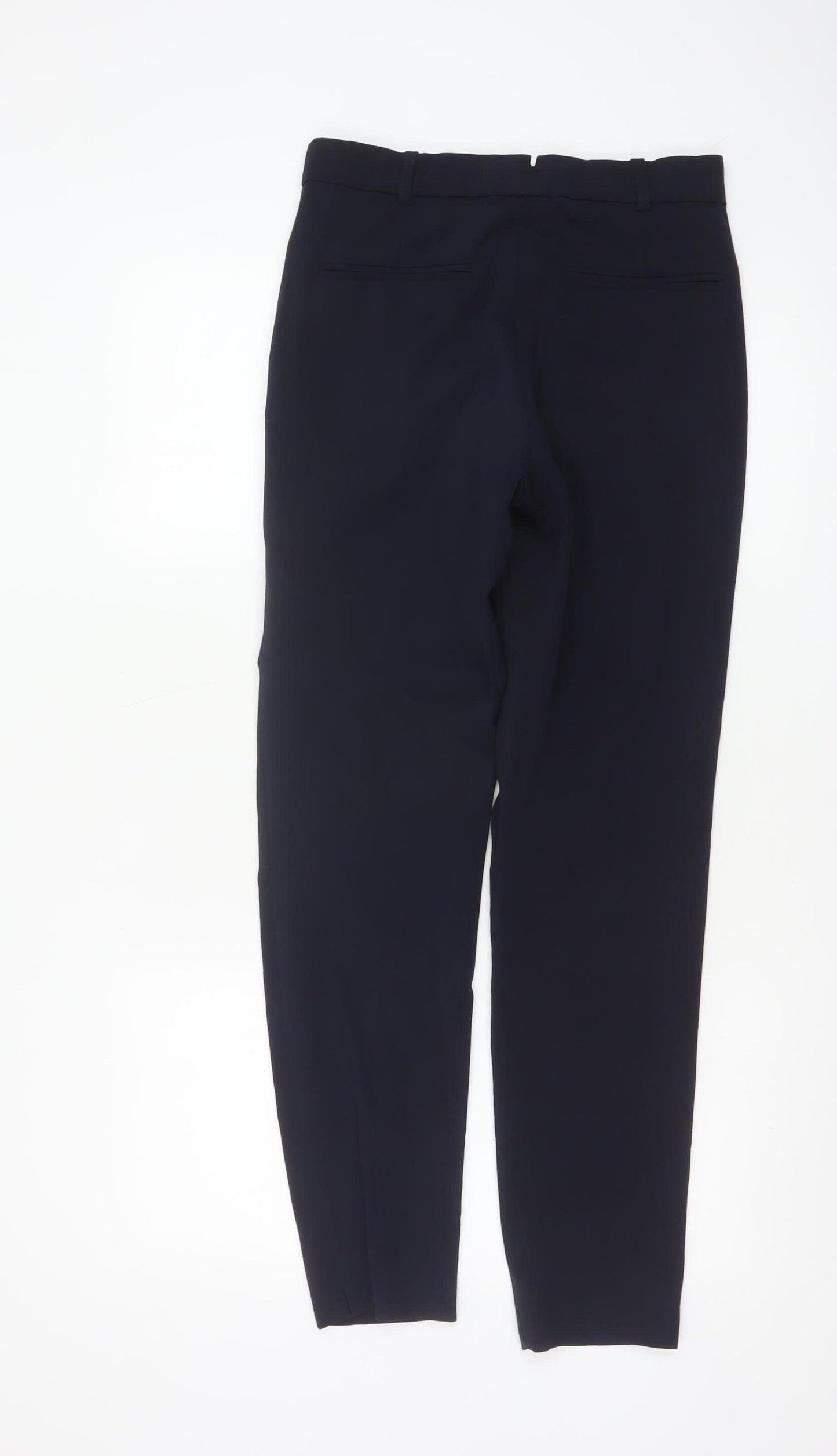 Jigsaw Womens Black Wool Blend Slim Tapered Trousers UK 6