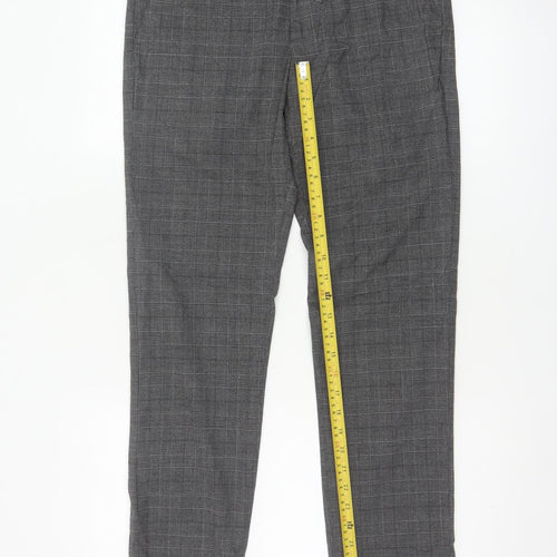 Ted Baker Men's Grey Check Slim Fit Chino Trousers 30R