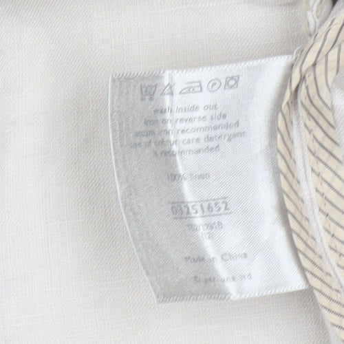 Marks and Spencer Per Una Ivory Linen Blazer Jacket Women Size 12