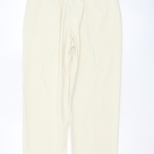 Marks and Spencer Women Beige Size 12 Short Tapered Trousers