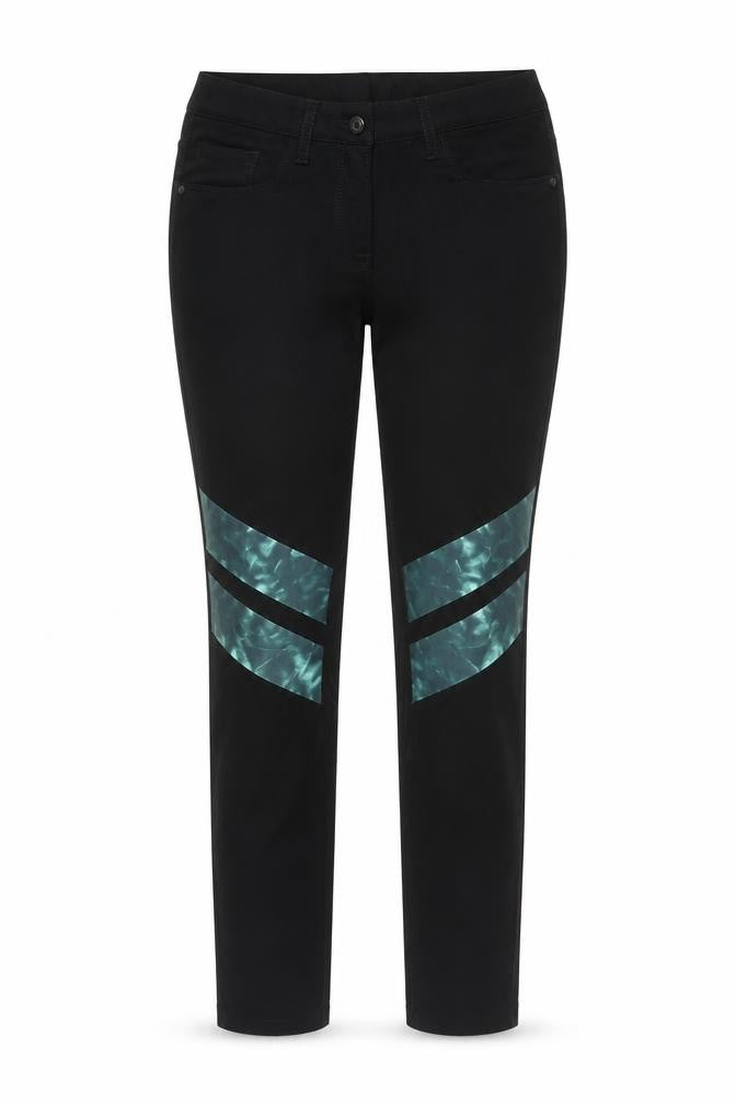 Front view of Next Petite Women's Black Jegging Size 10P Slim Stretch Trousers