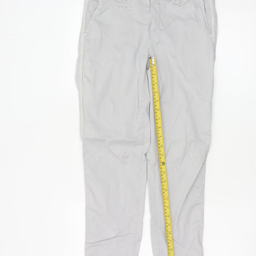 Anna Montana Women’s Grey Chino Trousers Size 10 Stretch Cotton