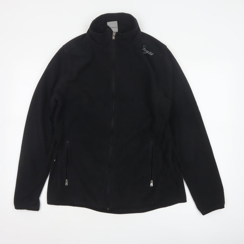 TOG24 Women's Black Fleece Jacket Size 16 Full Zip Outdoor Wear