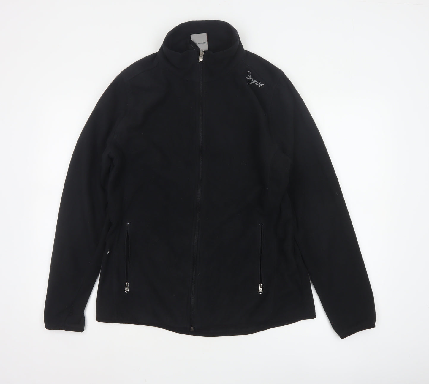 TOG24 Women's Black Fleece Jacket Size 16 Full Zip Outdoor Wear