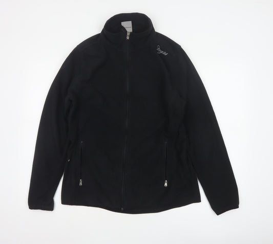 TOG24 Women's Black Fleece Jacket Size 16 Full Zip Outdoor Wear