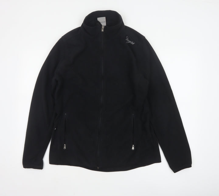 TOG24 Women's Black Fleece Jacket Size 16 Full Zip Outdoor Wear