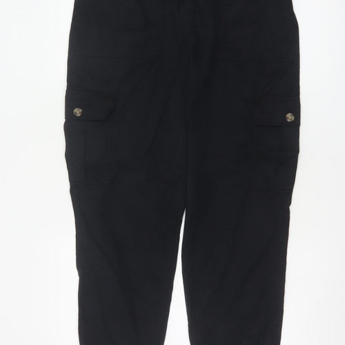 Marks and Spencer Women's Black Cargo Trousers Size 12 Short