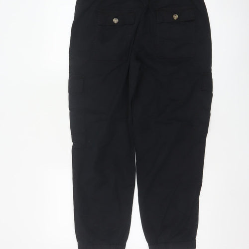 Marks and Spencer Women's Black Cargo Trousers Size 12 Short