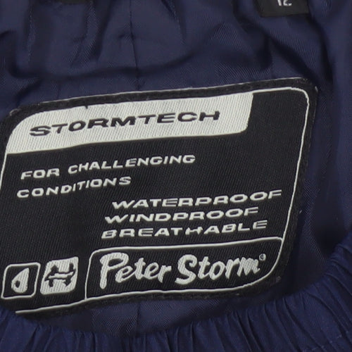 Peter Storm Women's Blue Waterproof Rain Trousers Size 12