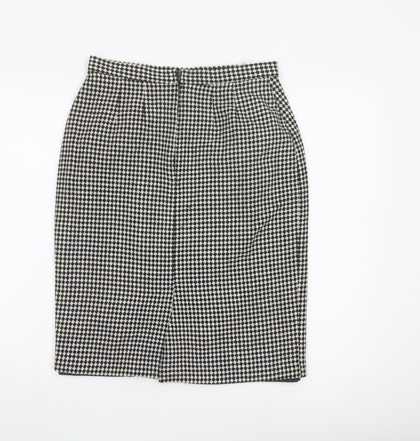 Marks and Spencer Women’s Black Wool Check Pencil Skirt UK 14