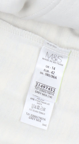 Marks and Spencer Women’s Grey Regular Blazer Size 14