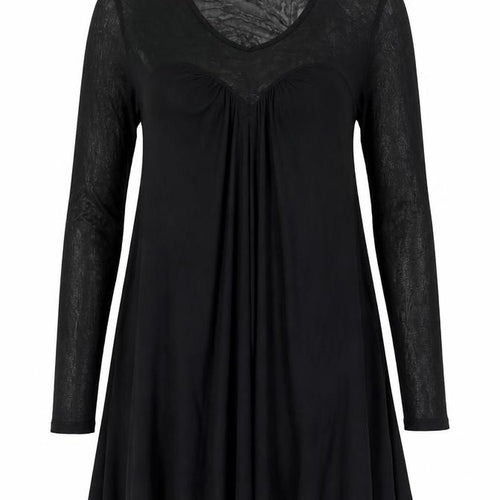 Miss Selfridge Women’s Black A-Line Sheer Long Sleeve Dress Size 10