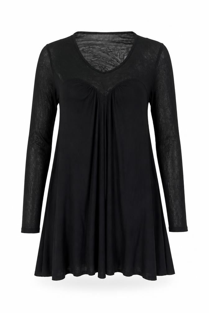 Miss Selfridge Women’s Black A-Line Sheer Long Sleeve Dress Size 10