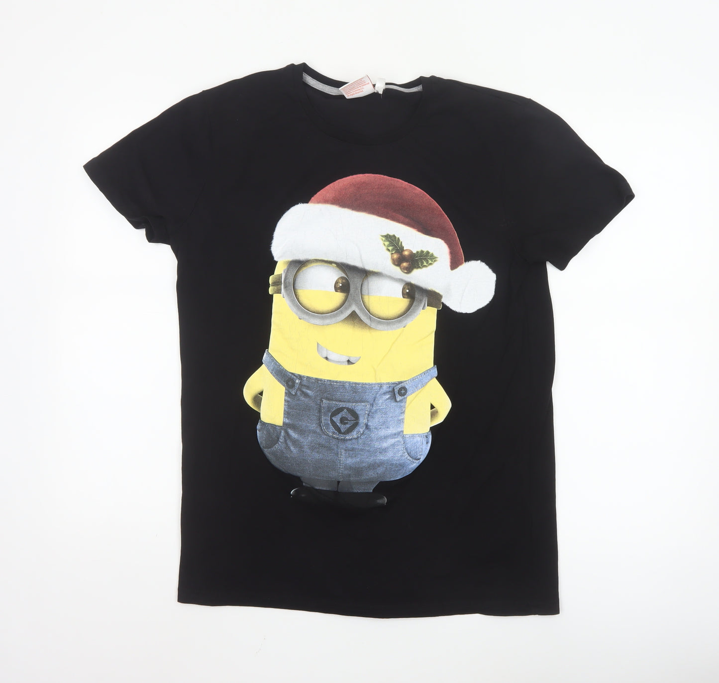Despicable Me Minions Men's Black Christmas Cotton T-Shirt M